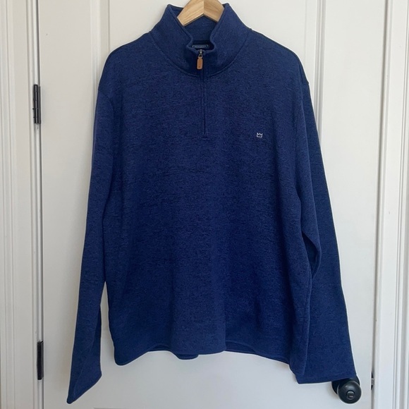 Crown & Ivy Men’s 1/4 Zip Popover Blue XXL - Picture 1 of 6